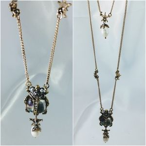 EGYPTIAN REVIVAL SCARAB BEETLE DOUBLE NECKLACE